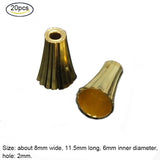 10PC 7 Style Brass Bead Cones Mix for DIY Crafting Jewelry Making