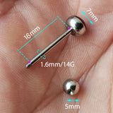 10PC Bad Dirty Word Logo Tongue Barbell 14G Body Jewelry