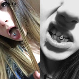 10PC Bad Dirty Word Logo Tongue Barbell 14G Body Jewelry