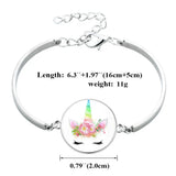 Enamel Unicorn Bracelet for Kids - Life Is Magical Horse Jewelry