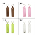 10PC Colors PU leather Keychain with 8mm small belt for Slide Letters Charm