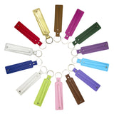 10PC Colors PU leather Keychain with 8mm small belt for Slide Letters Charm