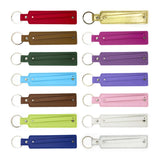 10PC Colors PU leather Keychain with 8mm small belt for Slide Letters Charm