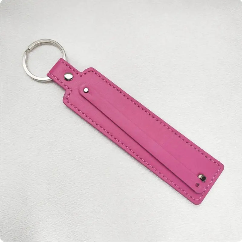 10PC Colors PU leather Keychain with 8mm small belt for Slide Letters Charm