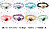 Devil's Eye Charm Beaded Bracelet Snap Holder Charms Jewelry