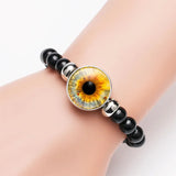 Devil's Eye Charm Beaded Bracelet Snap Holder Charms Jewelry