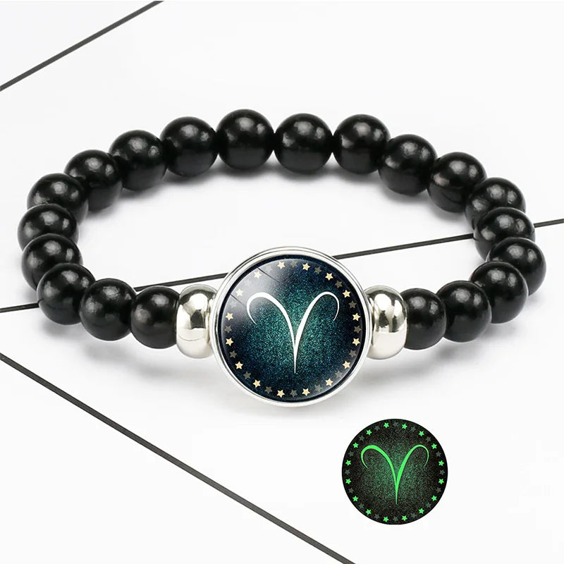12 Constellations Zodiac Bracelets For Men - Travel Jewelry