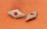 10PC Silver Purple Turquoise Leathercraft Stud Rivet Conchos Screwback