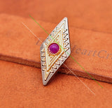 10PC Silver Purple Turquoise Leathercraft Stud Rivet Conchos Screwback