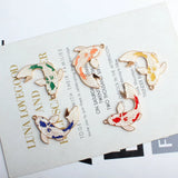 10PC/Lot Fish Enamel Charms for Earring Bracelet Making