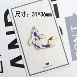 10PC/Lot Fish Enamel Charms for Earring Bracelet Making
