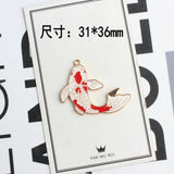 10PC/Lot Fish Enamel Charms for Earring Bracelet Making