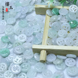 Natural Emerald Jade 10mm Hollow Money Beads Bracelet Adjustable Jewellery