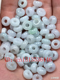 10PC Emerald Jadeite Abacus Beads DIY Bangle Charm Hand-Carved Luck