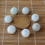 Natural Emerald Jadeite Abacus Beads DIY Bangle Charm Hand-Carved Luck Amulet