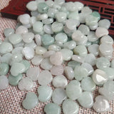 Natural Emerald Jadeite Love Beads DIY Bangle Charm Hand-Carved Luck