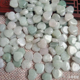 Natural Emerald Jadeite Love Beads DIY Bangle Charm Hand-Carved Luck