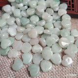 Natural Emerald Jadeite Love Beads DIY Bangle Charm Hand-Carved Luck