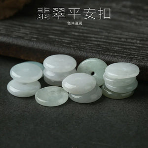 Natural Emerald Circular Beads DIY Bangle Charm Necklace