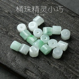 Natural Emerald Circular Beads DIY Bangle Charm Necklace