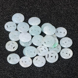 13mm Natural Jade Emerald Money Buckle Bead DIY Bangle Charm Hand-Carved Amulet