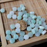 10PC Natural Jade Emerald Flower Beads 10mm DIY Bangle Charm Jewellery