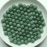 Hand-Carved Natural Jade Green Bead Bangle Charm Jewellery