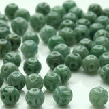 Hand-Carved Natural Jade Green Bead Bangle Charm Jewellery