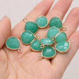 10PC Malaysian Jade Water Drop Crystal Pendants for Jewelry Making