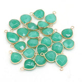 10PC Malaysian Jade Water Drop Crystal Pendants for Jewelry Making
