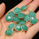 10PC Malaysian Jade Water Drop Crystal Pendants for Jewelry Making