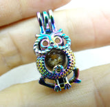 Aventurine Quartz Owl Pendant for DIY Jewelry Making