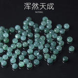 Natural Jade Emerald Water Abacus Beads DIY Bangle Charm Hand-Carved Luck Amulet
