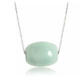 Natural Jade Emerald Beads DIY Bangle Charm Hand-Carved Luck Amulet Gift