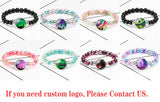 Purple Aurora Beaded Bracelet Snap Holder Buttons Natural Northern Light Charms