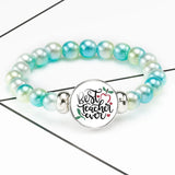 Teachers Core Of Education Charm Bracelet Teaching Is Heart Work Jewelry
