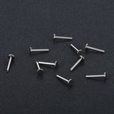 10PC Titanium Labret Bar Parts 16G 14G Internal Thread Head Body Jewelry