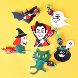 10PC Colorful Halloween Candy Card Decoration - 6 Designs