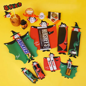 10PC Colorful Halloween Candy Card Decoration - 6 Designs