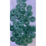 10PC Green Aventurine Donut Pendant Natural Gem Stone Necklace Circle Peace