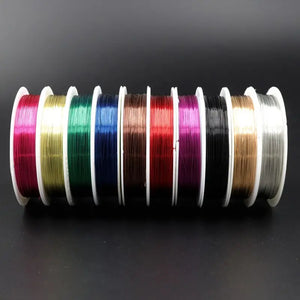 10PCS 0.3 0.4mm Beading Cord String Copper Wire Jewelry Making DIY Kit