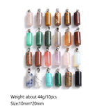 10PCS Natural Gem Stone Cylinder Shape Pendant for DIY Jewelry Making