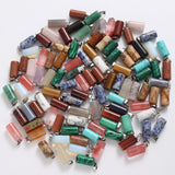 10PCS Natural Gem Stone Cylinder Shape Pendant for DIY Jewelry Making