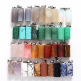 10PCS Natural Gem Stone Cylinder Shape Pendant for DIY Jewelry Making