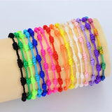 10PCS 10 Knots Red Adjustable Bracelets Woven Colorful Couple Braid Rope Bracele