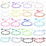 10PCS 10 Knots Red Adjustable Bracelets Woven Colorful Couple Braid Rope Bracele