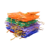 10/100 Colorful Organza Drawstring Bags Christmas Party Gift Container