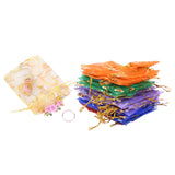 10/100 Colorful Organza Drawstring Bags Christmas Party Gift Container
