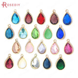 10PCS 10x14MM Champagne Tear Drop Charms Pendants