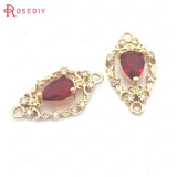 10PCS High Champagne Zircon Drop Shape Charms Pendants
